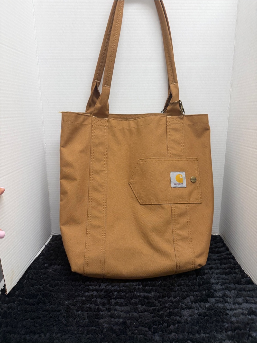 Carhartt Tan Canvas Utility Tote with Front Pocket